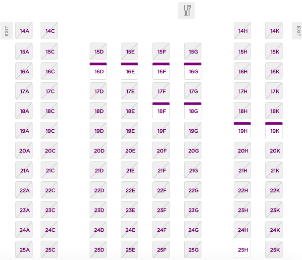 Virgin Atlantic Airbus A Seating Plan Elcho Table