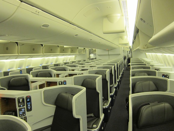 transatlantic air travel in business class has an estimated