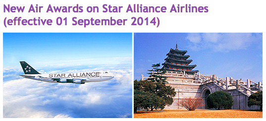 Thai Airways Star Alliance Award Chart