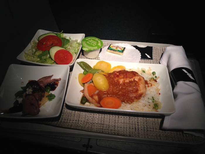 New American Airlines First Class Meal Service One Mile at a Time