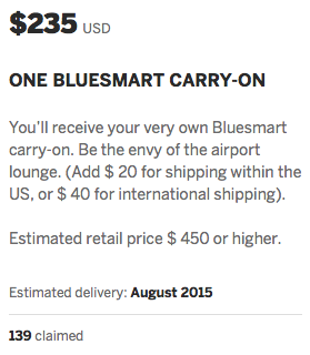 bluesmart luggage price