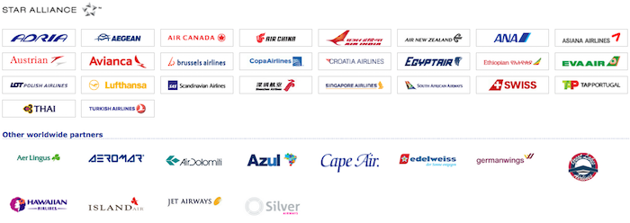 Air Canada Star Alliance Award Chart