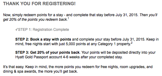 Hyatt Redeem Points Chart