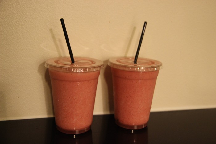 Free smoothies courtesy of our drink chits