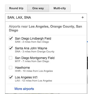 google flights one way