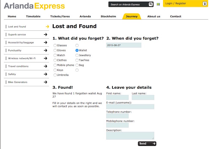 arlanda lost baggage