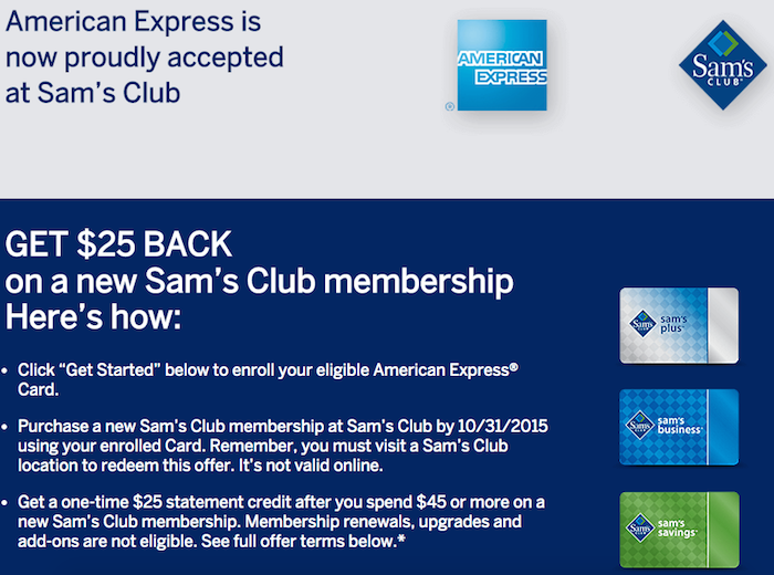 Sam S Club Now Accepts American Express One Mile At A Time