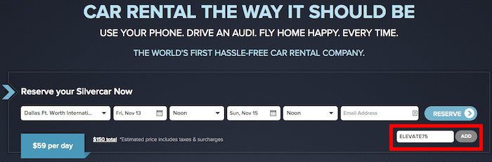 100 Off Your First Silvercar Rental One Mile At A Time