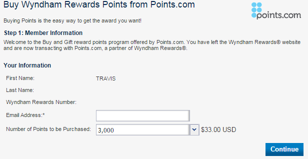 Buying Wyndham points is easy
