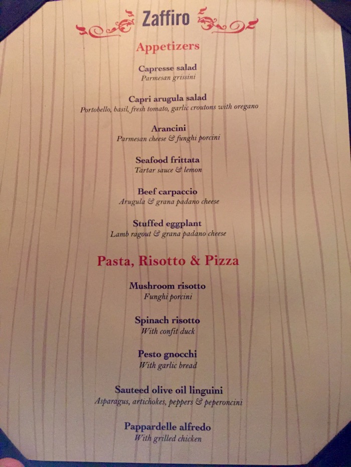 Review Hyatt Ziva Los Cabos Restaurants And Bars One Mile At A Time Hyatt Ziva Loscabos Zaffirodinnermenu 2 Zaffiro Dinner Menu