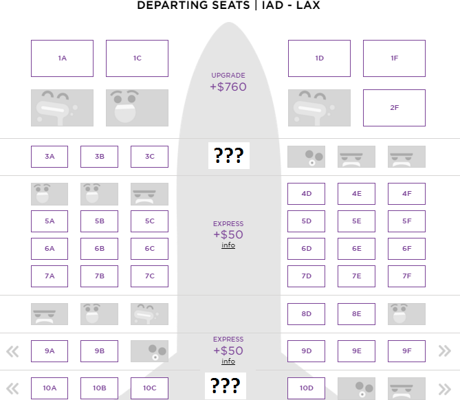 An Exit Row Seat On Virgin America Costs How Much One Mile At