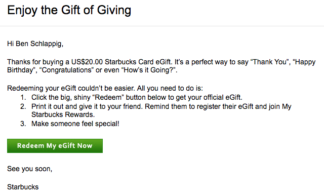 Great Deal Buy A 20 Starbucks Gift Card For 10 One Mile At A Time
