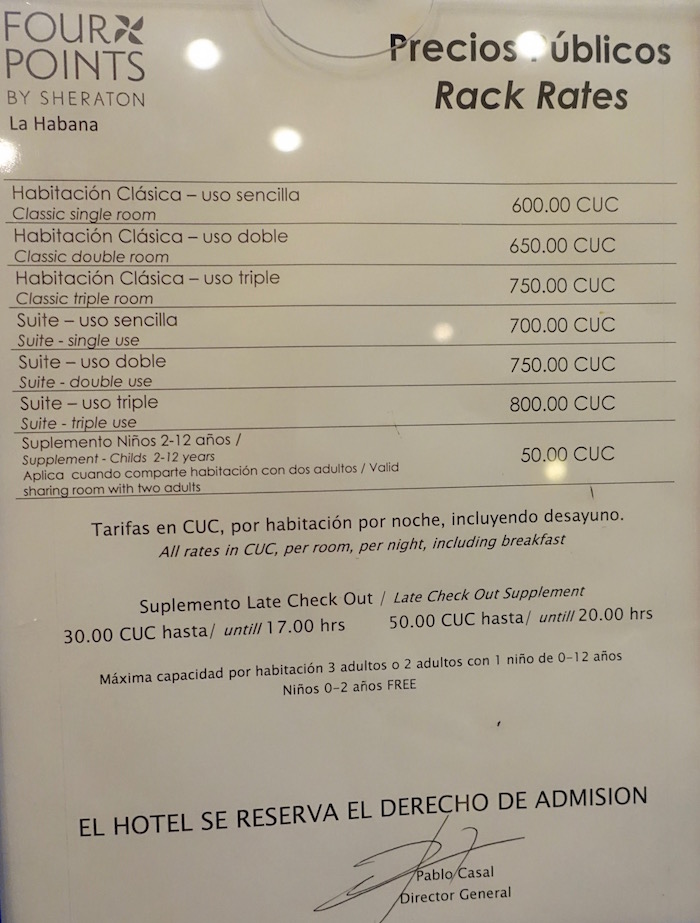 Review Four Points By Sheraton Havana One Mile At A Time