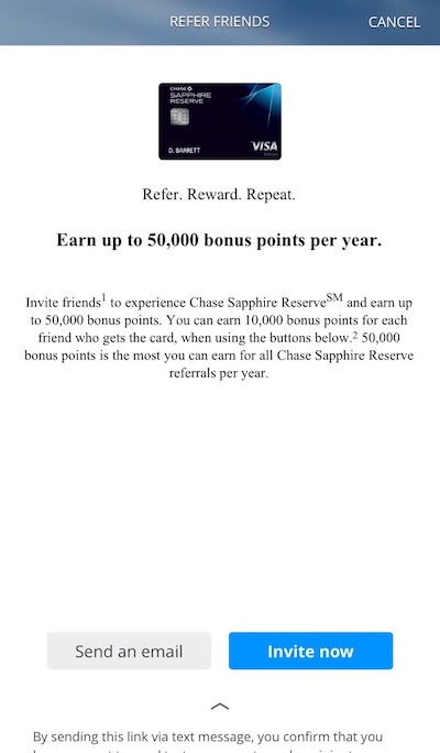 how to refer a friend through chase app