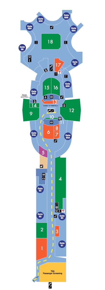 lax map terminal 4 How To Get Between Terminals At Lax One Mile At A Time lax map terminal 4