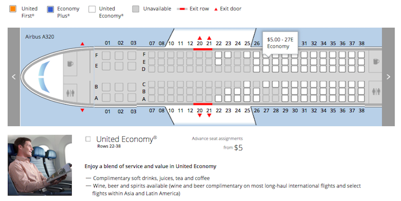 advance seat assignments united