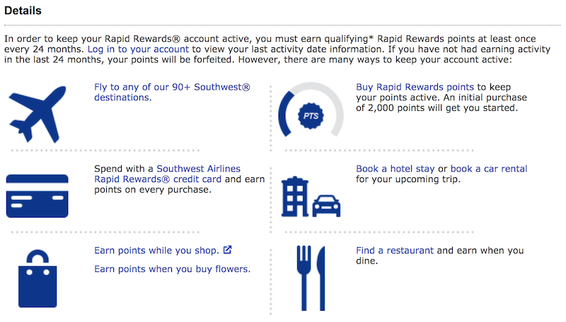 How To Prevent Southwest Points From Expiring One Mile