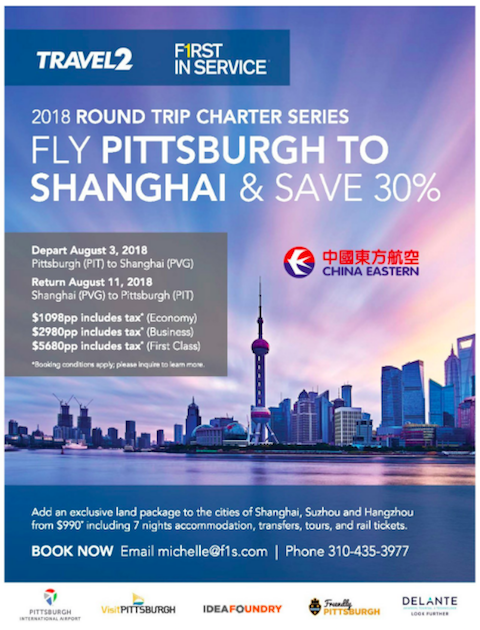 China Eastern Will Fly Nonstop To Pittsburgh Once One Mile At A Time