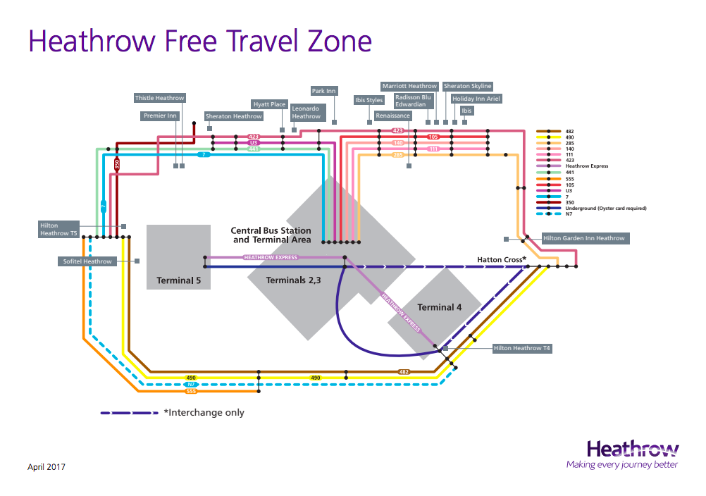 hoppa bus at heathrow airport