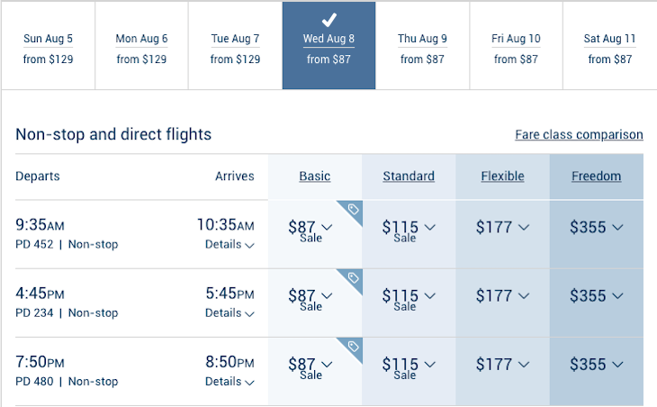 porter airlines carry on size