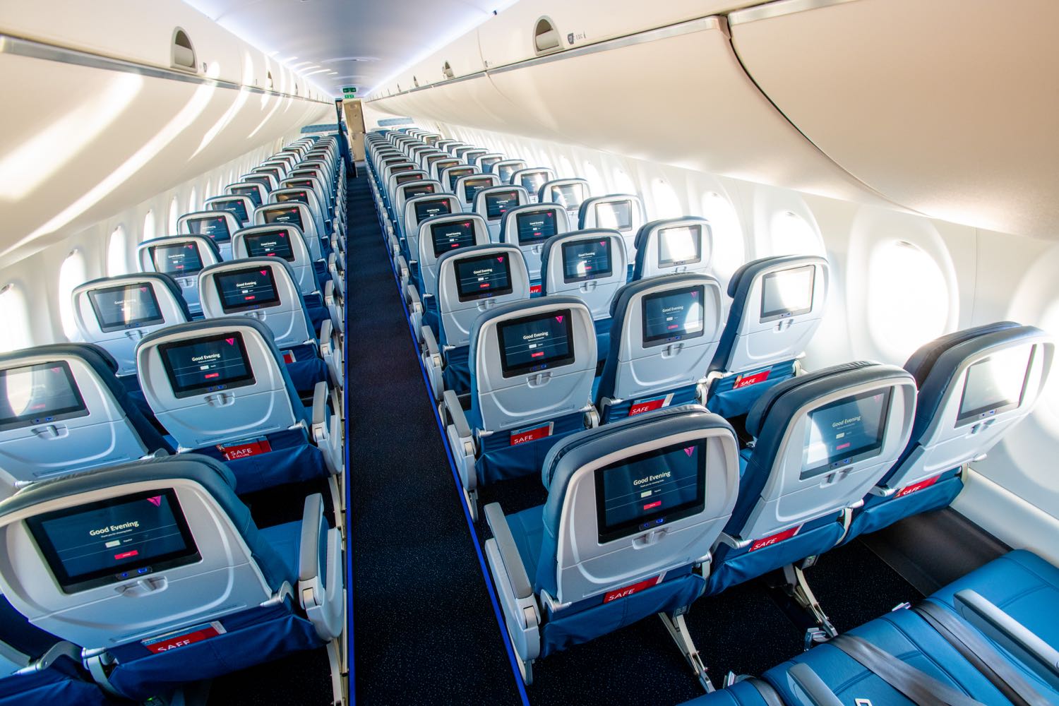Delta Shares First Glimpses Of A220 Interiors One Mile At
