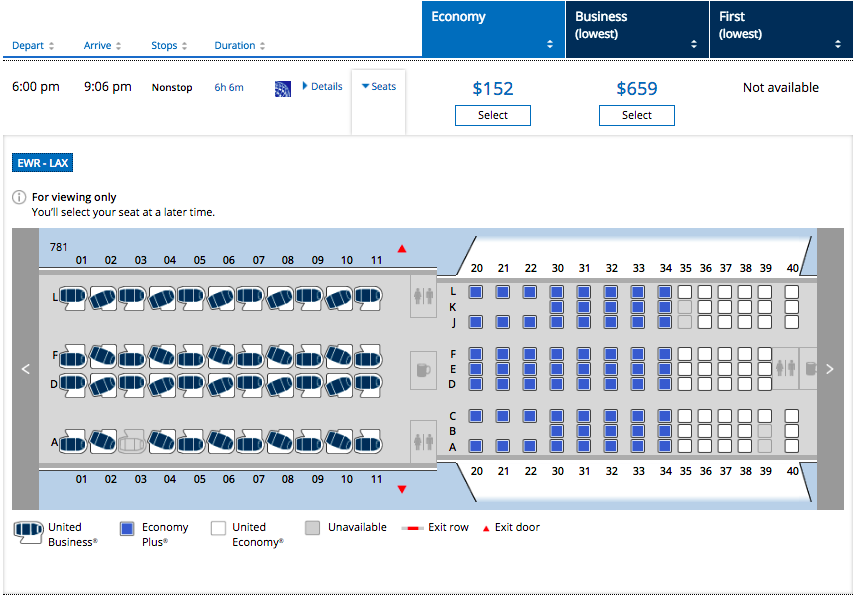 United Airlines Dreamliner Seating Chart