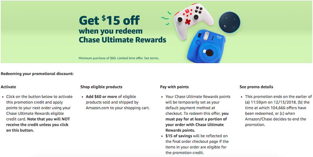 Order promotions. Chase Ultimate rewards for Apple products. With Chase offers. Discount for your next order!. Get a discount for your next order!.