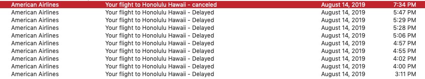 american airlines delayed baggage policy