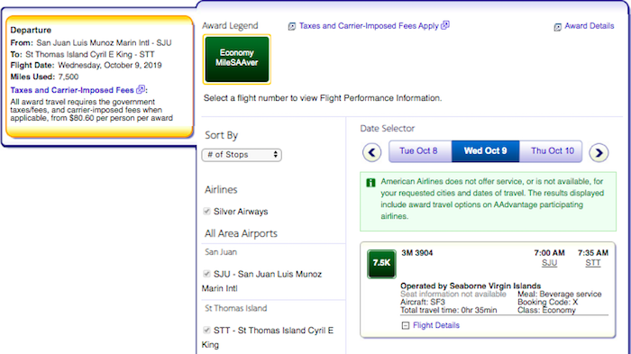 American Adds Seaborne Airlines Awards Online One Mile At A Time