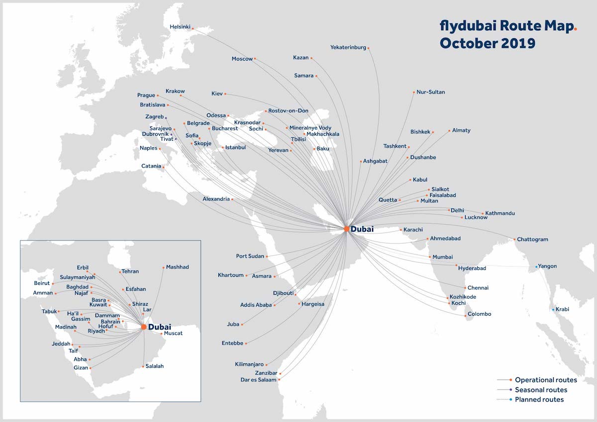 Карта маршрутов air astana