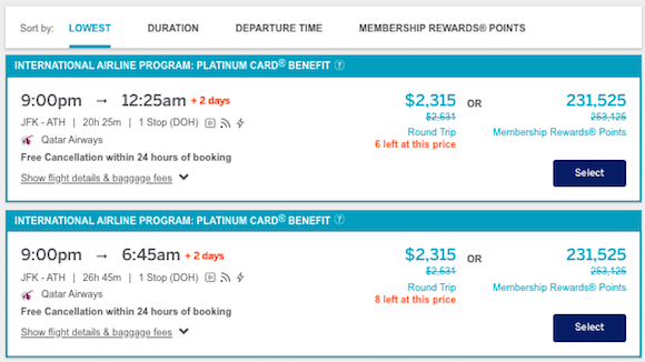 Good Qatar Airways Business Class Fares To Greece One Mile At A Time