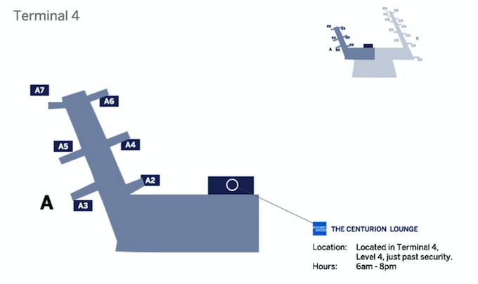 Centurion Lounge JFK Map 