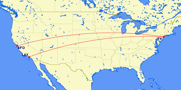 Flights From JFK To LAX \u0026 SFO 