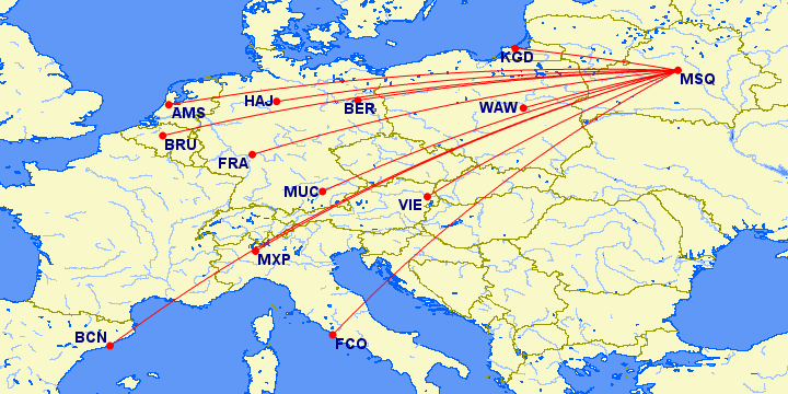 Belavia Routes