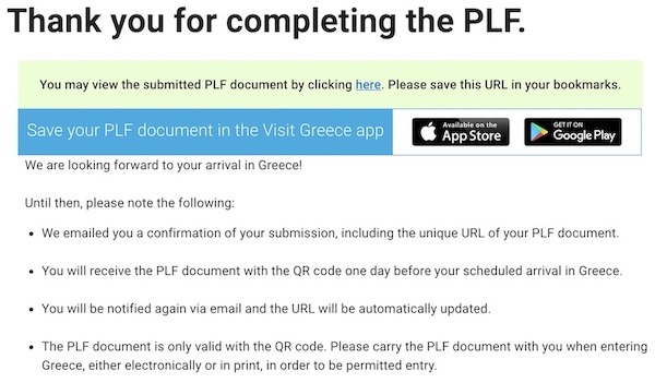 Greece Passenger Locator Form 17