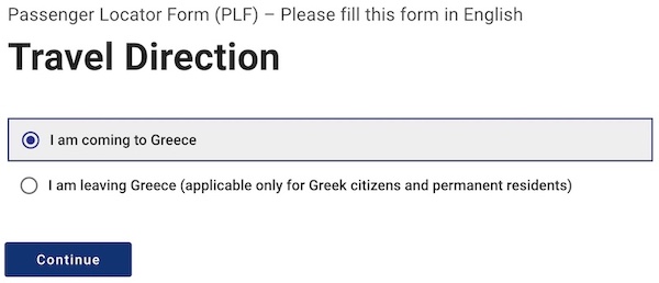 Greece Passenger Locator Form 4